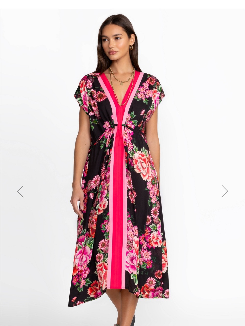 Johnny Was Blum V Neck Kaftan Dress size Small